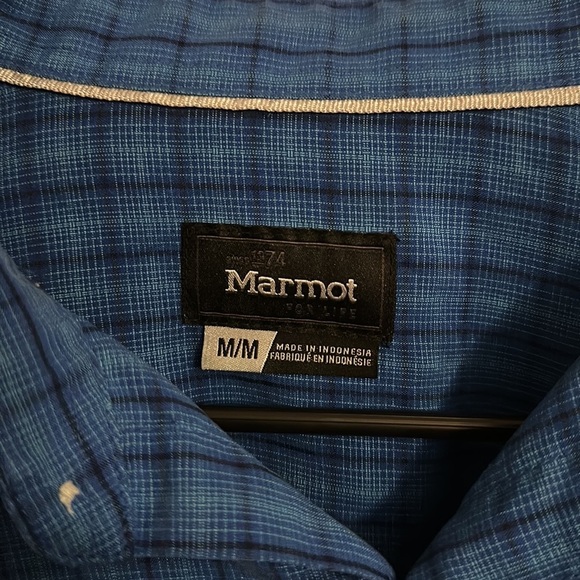 Marmot Short Sleeve Button Down Size M - Picture 2 of 5